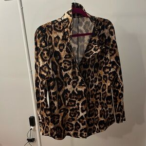 Leopard print lightweight jacket